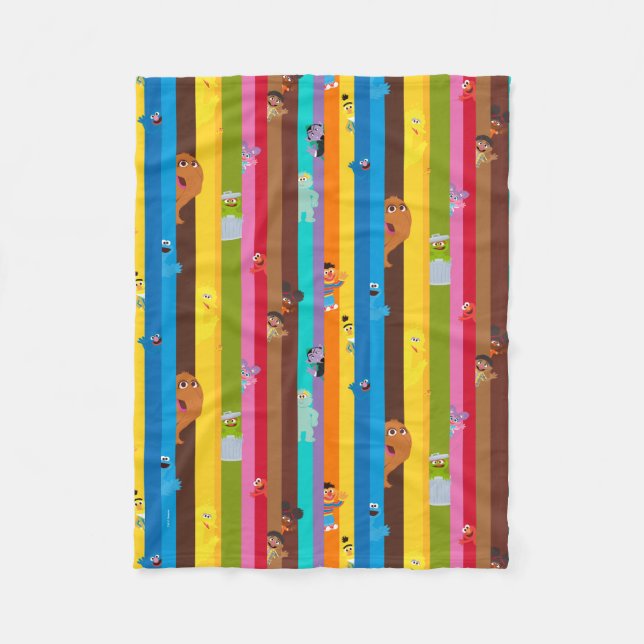 Coming Together Stripe Pattern Fleece Blanket (Front)