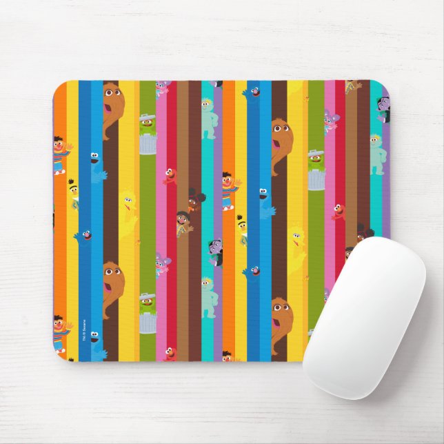 Coming Together Stripe Pattern Mouse Mat (With Mouse)