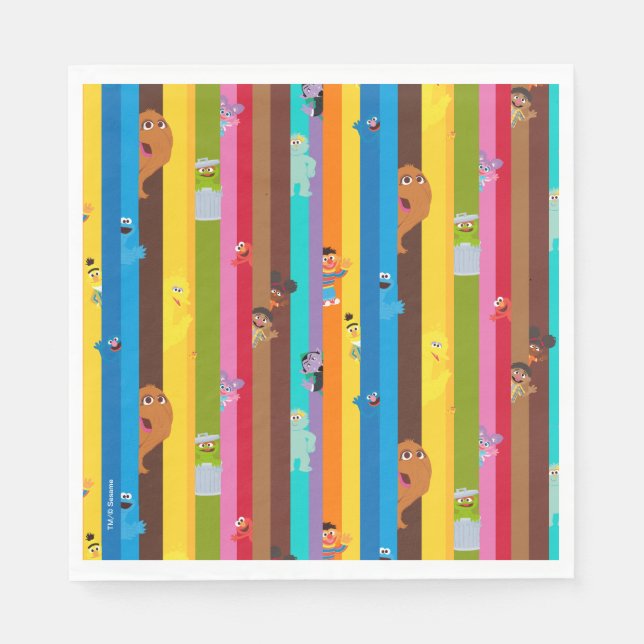 Coming Together Stripe Pattern Napkin (Front)