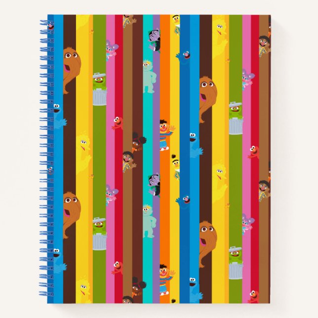 Coming Together Stripe Pattern Notebook (Front)