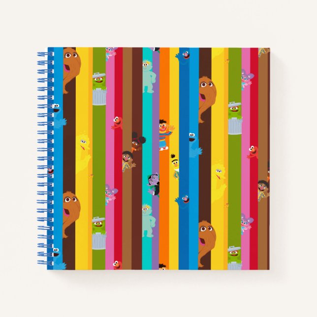 Coming Together Stripe Pattern Notebook (Front)