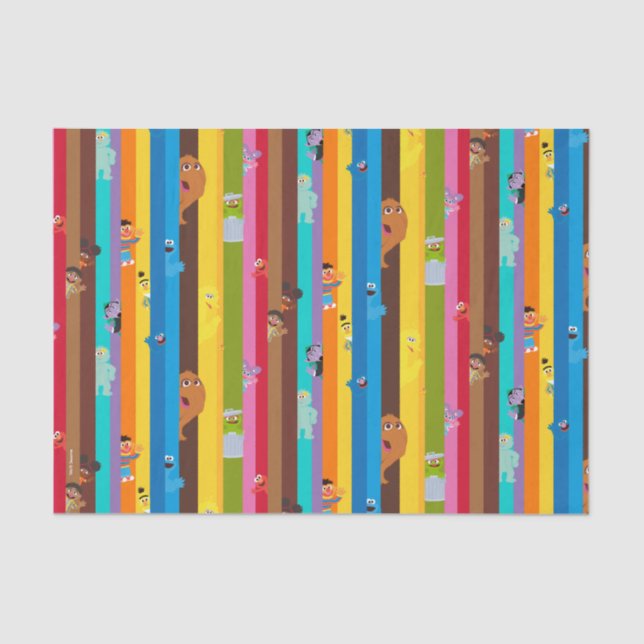 Coming Together Stripe Pattern Tissue Paper (Front)