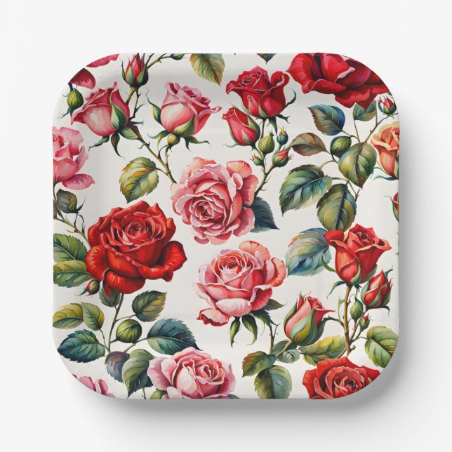 Coming up Roses: Garden Party Plate (Front)