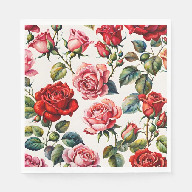 Coming up Roses: Party Napkin (Front)