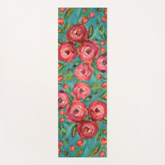 Coming up roses yoga mat