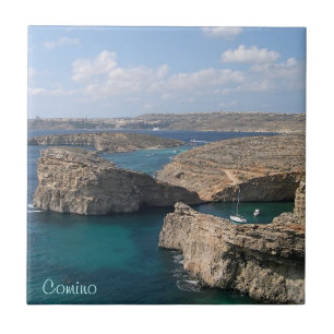 Comino island in Malta Tile