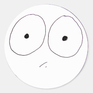 Comique Face Classic Round Sticker