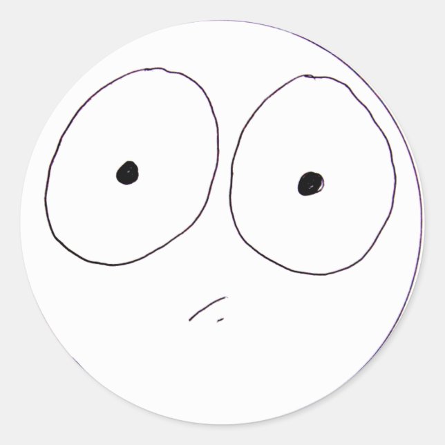 Comique Face Classic Round Sticker (Front)