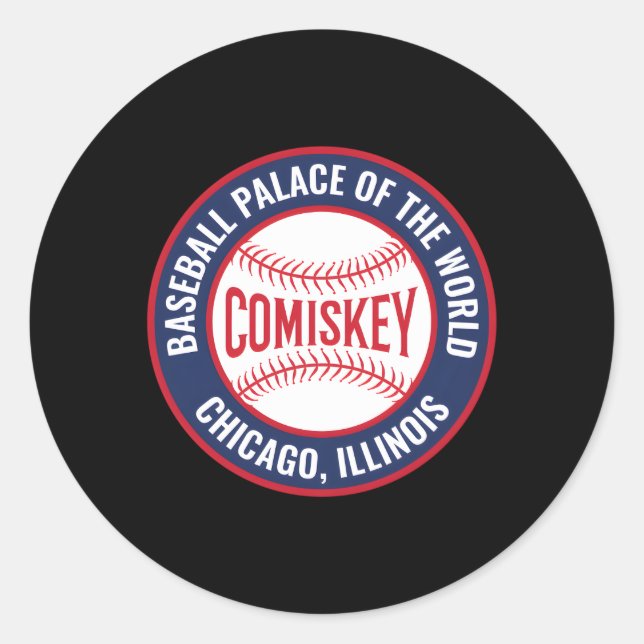 Comiskey Park Chicago Classic Round Sticker (Front)