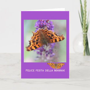 Comma butterflies mother's day italian card