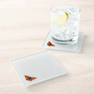 Comma Butterfly Glass Coaster