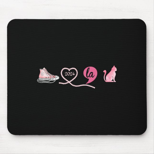 Comma Cat 2024 Kalama Harris President  Mouse Mat (Front)