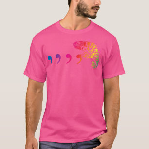 Comma Chameleon Funny 80'S Throwback T-Shirt