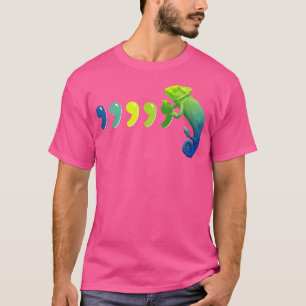 Comma Chameleon Funny 80S Throwback T-Shirt