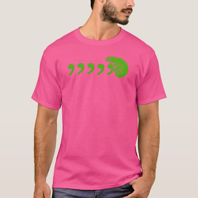 Comma Chameleon funny T-Shirt (Front)