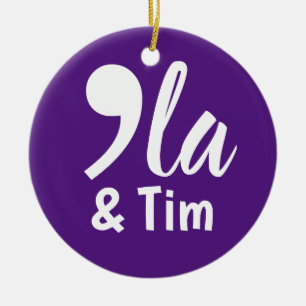 Comma Kamala and Tim 2024 Ceramic Tree Decoration