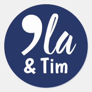 Comma Kamala and Tim 2024 Classic Round Sticker