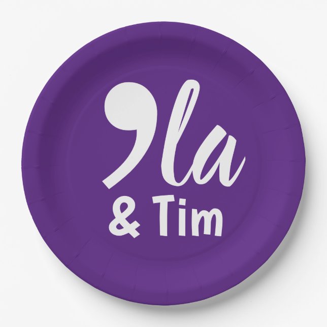 Comma Kamala and Tim 2024 Paper Plate (Front)