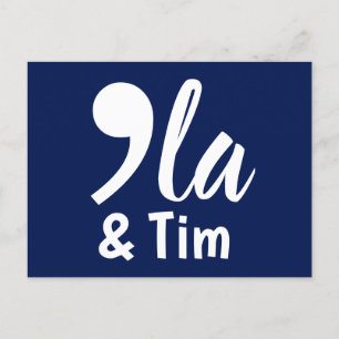 Comma Kamala and Tim 2024 Postcard