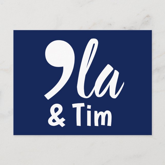Comma Kamala and Tim 2024 Postcard (Front)