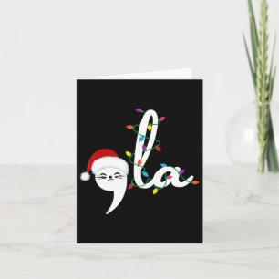 Comma La 2024 Funny Christmas Cat Lady Cat Xmas Card