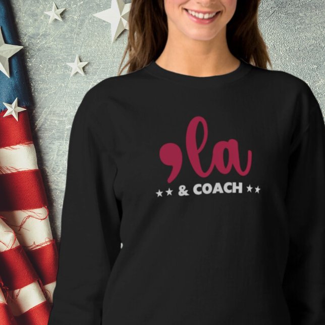 Comma la & Coach-Harris Walz Women's Dark Sweatshirt (Creator Uploaded)