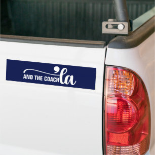 Comma la & Coach Kamala Harris Coach Blue Bumper Sticker