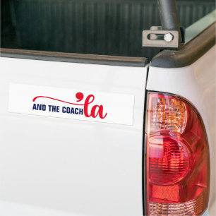 Comma la & Coach Kamala Harris Coach Bumper Sticker