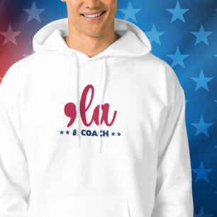 Comma la & Coach-Kamala Harris Tim Walz Hoodie