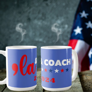 Comma La & Coach Stars Blue Coffee Mug