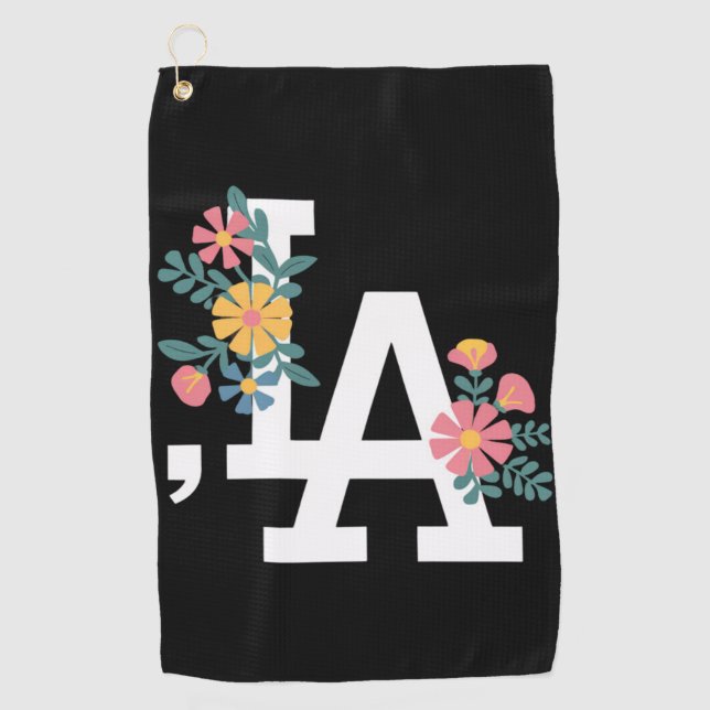 Comma la Floral Kamala Harris For President 2024  Golf Towel (Front)