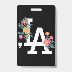 Comma la Floral Kamala Harris For President 2024 ID Badge