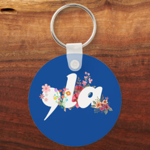Comma la Floral Kamala Harris President Flowers Key Ring