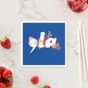 Comma la Floral Kamala Harris President Flowers Napkin
