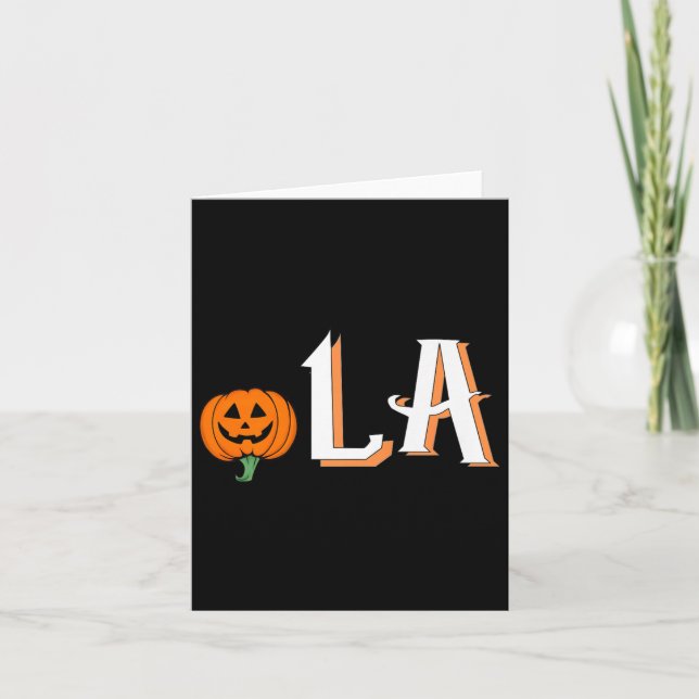 Comma La Funny Kamala Harris 2024 Halloween Pumpki Card (Front)