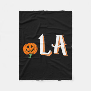 Comma La Funny Kamala Harris 2024 Halloween Pumpki Fleece Blanket
