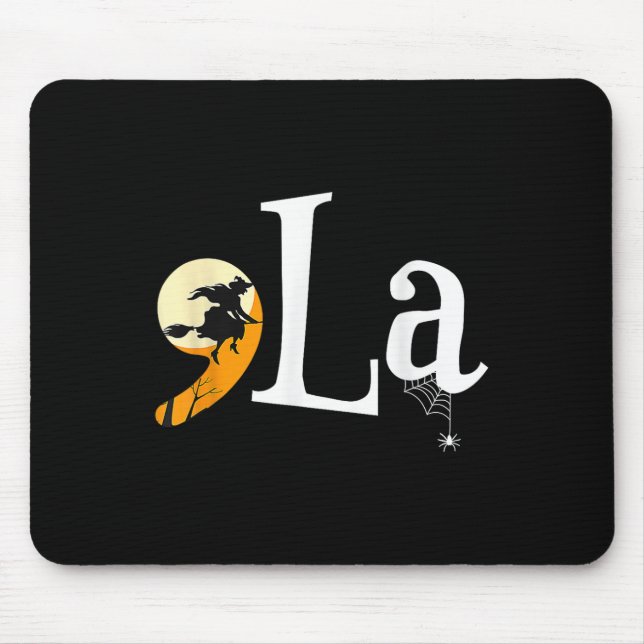 Comma La Funny Kamala Harris Halloween Pumpkin  Mouse Mat (Front)