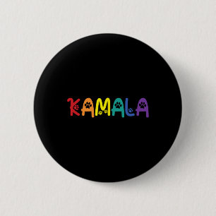Comma La Harris Funny Cat Lettering Lgbt Rainbow F 6 Cm Round Badge