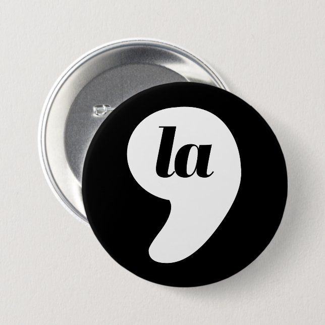 Comma La - Kamala Black 7.5 Cm Round Badge (Front & Back)