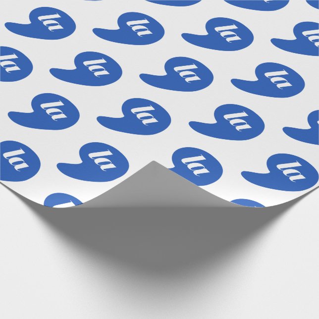 Comma La - Kamala Blue Wrapping Paper (Corner)