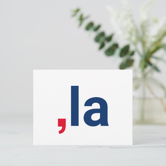 Comma La kamala funny pronunciation patriotic Postcard (Standing Front)
