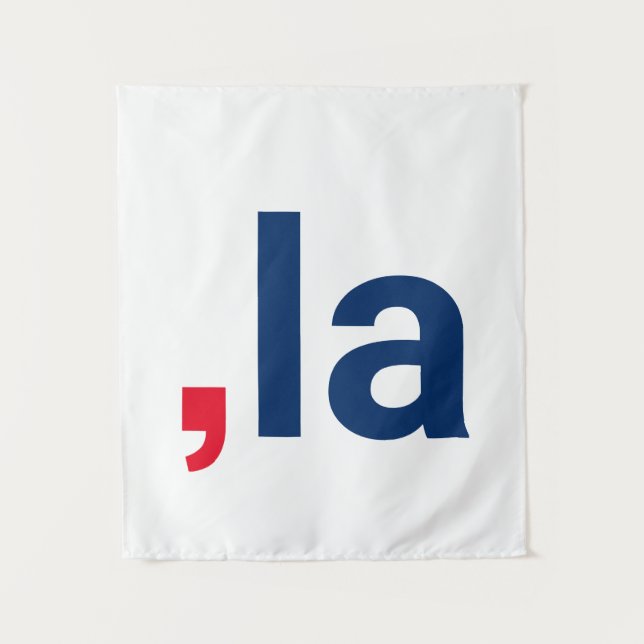 Comma La kamala funny pronunciation patriotic Tapestry (Front)