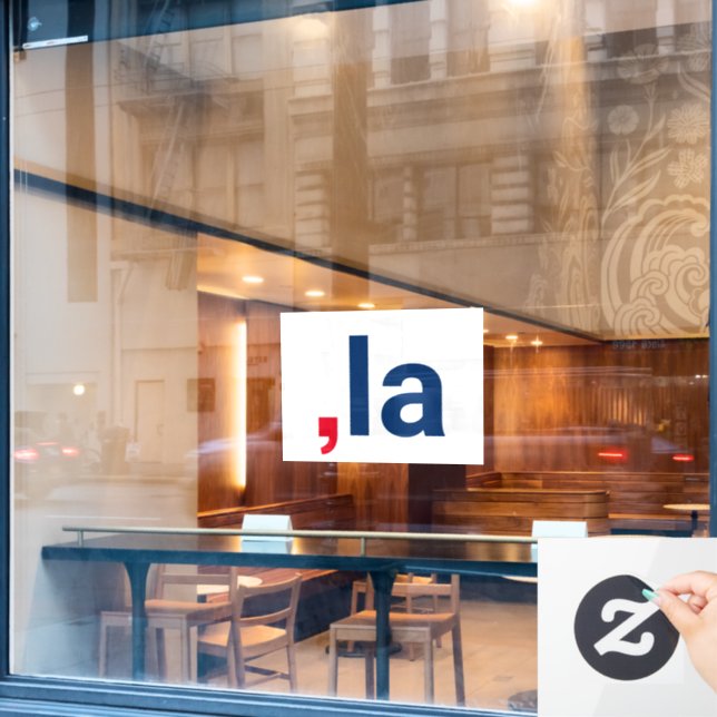 Comma La kamala funny pronunciation patriotic Window Cling (Cafe Window)