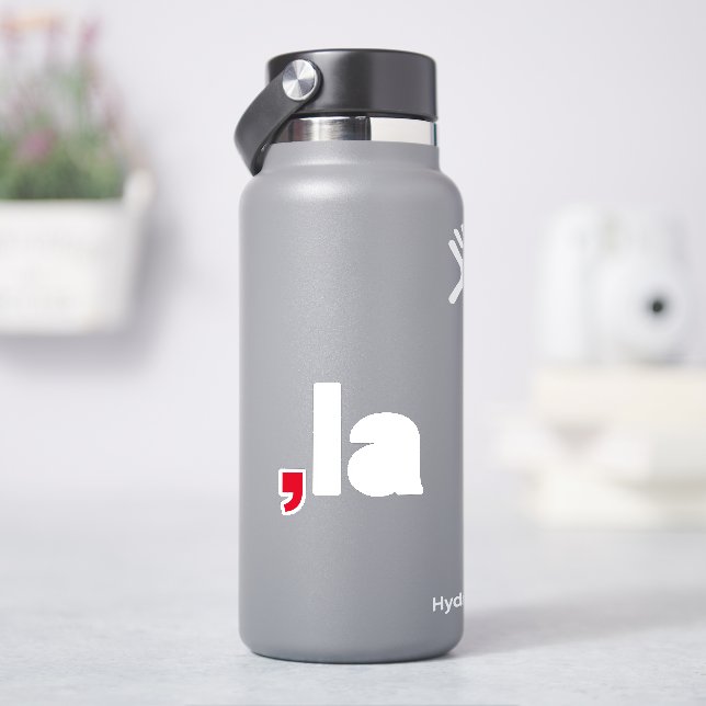 Comma La kamala funny pronunciation red white (HydroFlask)