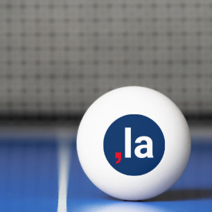 Comma La kamala funny pronunciation red white blue Ping Pong Ball