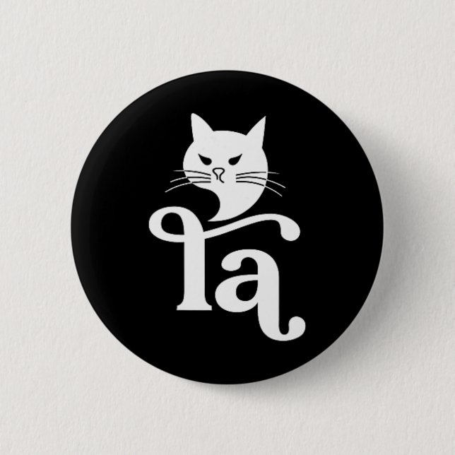 Comma La Kamala Harris 2024 Funny Childless Cat La 6 Cm Round Badge (Front)