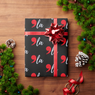 Comma La Kamala Harris 2024 President Funny Wrapping Paper