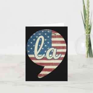 Comma La Kamala Harris American Flag Comma + La Card