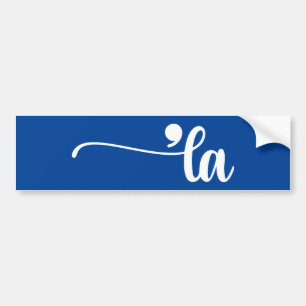 Comma La   Kamala Harris Blue Bumper Sticker
