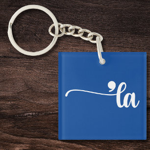 Comma La   Kamala Harris Blue Key Ring